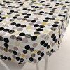 Biante Dekoračný oválny obrus Leona LN-058 Zlaté a čierne guličky na bielom 100x140 cm