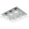 Eglo 75342 - LED stmievateľné stropné svietidlo CABO-SD 6xGU10/5W/230V 34x34 cm matný chróm 75342 + záruka 5 rokov zadarmo
