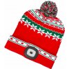 Čiapka Strend Pro X-mas červeno-zelená L, 4x SMD LED, USB nabíjanie