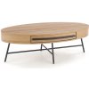 Halmar | Konferenčný stolík CAROLINA 41x120 cm zlatý dub/čierna | HA0157