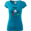 Futbal volá - Dámske tričko Pure - L ( Svetlý tyrkys )