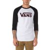 Pánske tričko Vans, CLASSIC RAGLAN biela,čierna XL