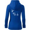 EKG bouldering mikina dámska trendy zipper s kapucňou Kráľovská modrá