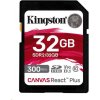Kingston 32 GB Canvas React Plus SDHC UHS-II 300 R/260 W U3 V90 pre Full HD/4K/8K