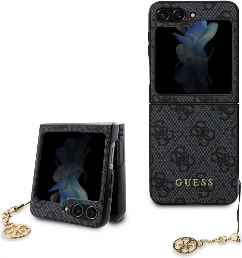 Púzdro Guess 4G Charms Samsung Galaxy Z Flip 5, sivé