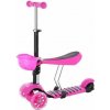 Detská kolobežka Werk Mini Scooter 2v1 so svietiacimi LED kolesami, ružová (H-062-RU)