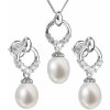 Evolution Group strieborná súprava s pravými perlami 29015.1