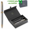 Parker 1502/5295507 Sonnet Stainless Steel GT guľôčkové pero darčeková súprava s puzdrom
