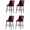 Súprava barových stoličiek Vento Claret Red, 4 ks, 4 ks