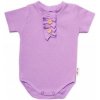 Baby Nellys Dojčenské rebrované body s gombíkmi kr. rukáv Girl lila