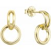 PAVONA Pozlátené strieborné náušnice visiace krúžky 61016 Au plating