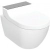 Geberit AquaClean - Elektronický bidet Tuma Comfort s keramikou, závesný, TurboFlush, SoftClosing, KeraTect, sklo/čierna 146.290.SJ.1