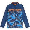 Chlapčenská lyžiarská mikina Spyder CAMO 1/2 ZIP - tmavo modrá M
