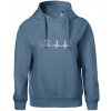 EKG zuby - Oversized mikina dámská Moon - kratšia + širšia - L ( Denim )
