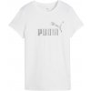 Puma Dámske tričko ESSENTIALS METALLIC NO.1 LOGO TEE biela strieborná