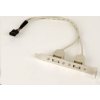 Gembird vývod 2x USB z MB na záslepku skrine, kábel 25cm, bulk CCUSBRECEPTACLE