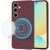 Techsuit SoftFlex MagSafe – puzdro na Samsung Galaxy S24 FE – slivkovočervený