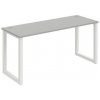 Pracovný stôl UNI O, 160x75,5x60 cm, sivá/biela