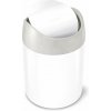 Simplehuman Mini odpadkový kôš 1,5 l, biela oceľ, CW2079
