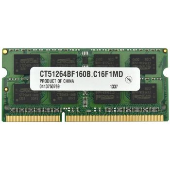 Crucial SODIMM DDR3 4GB 1600MHz CL11 CT51264BF160BJ