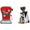 Ascaso Dream ONE, Love Red + Eureka Mignon Zero 65 Speedy, CR chrome