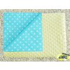 AMAL Deka MINKY krémová, Tyrkysové hrášky, 75x100 cm