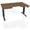 Pracovný stôl Motion Ergo, PO, 3S, 140x61-128x90 cm, orech/čierna - 1 kus - 1 KS - pamäťové - 60 mesiacov - elektrický polohovateľný - stôl - 90 cm - Hobis - Motion Ergo - 140 cm - 60,5 - 129,5 cm - o