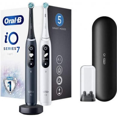 ORAL-B iO7 Series Duo Pack Black Onyx / White Extra Handle elektrická zubná kefka