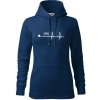 Kolky EKG - Mikina dámská Cape s kapucí - XL ( Polnočná modrá )