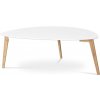 Stůl konferenční AF-1184 WT 120x60x45 cm, MDF bílá deska, přírodní odstín