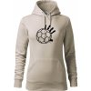 Hádzaná lopta ruka - Mikina dámská Cape s kapucí - 2XL ( Ľadovo sivá )