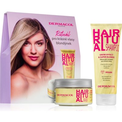 Dermacol Hair Ritual obnovujúci šampón pre blond vlasy 250 ml + maska pre blond vlasy 200 ml kozmetická sada
