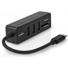 Nedis CCGB61250BK01 - USB hub| USB-A Zástrčka | 3x USB A Zásuvka | 5 Portů | USB 3.2 Gen 1 | Napájení z USB | 5 Gbps |