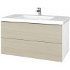 Dreja Kúpeľňová skrinka VARIANTE SZZ2 100 pre umývadlo Metric - N01 Biela lesk / D04 Dub