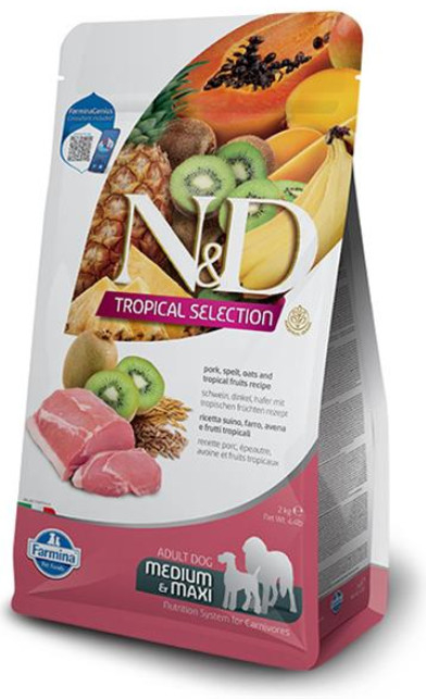 N&D dog Tropical Selection AG adult Medium&maxi pork 10 kg