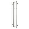Kúpeľňový radiátor Eldo 4, 350 × 1400 mm, 130 W, oblý, elektrický, nerez, ELDO4-T