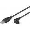 PremiumCord Kábel micro USB 2.0, A-B, 90 °, 1m