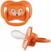 Canpol babies cumlík silikon symetrický Cute animals 1ks oranžová