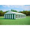 Záhradný Party stan 6x12m - PVC PREMIUM Ohňovzdorný farba Zelenobiela