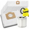 Sáčky do vysávača KARCHER syntetické pre WD3 MV3 SE4001 10 ks + filter