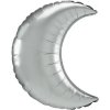 Fóliový balónik Mesiac Satin strieborný - 89 cm