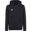 juniorská futbalová mikina adidas, ENT22 HOODY Y Čierna,Biela 140