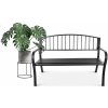 LONGWELL INDUSTRIAL LTD Záhradná lavica s operadlom, kovová konštrukcia