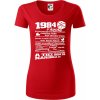 1984 v kocke - Dámske tričko z organickej bavlny Origin (GOTS) - L ( Červená )