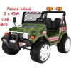 JOKO Elektrické autíčko JEEP Raptor, diaľkové ovládanie, penové kolesá, USB, 2x45W, zelené