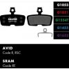 Brzdové doštičky Galfer FD455 - Avid, Sram