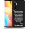 Picasee silikónový čierny obal pre Xiaomi Mi Note 10 Lite - Kazma - BUĎTE TROCHU YESMANI