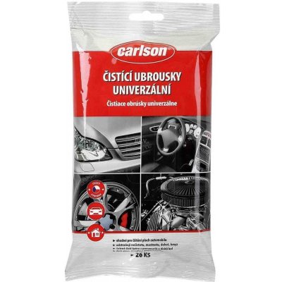 Carlson Univerzálne čistiace obrúsky na automobil 26 ks od 2,05 € -  Heureka.sk