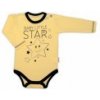 Baby Nellys Body dlhý rukáv, žlté, Baby Little Star, veľ. 80