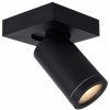 Lucide 09930/05/30 stropné bodové svietidlo 1x5W | LED GU10 | 320lm | 2200K / 3000K | IP44 - žiarovka je súčasťou balenia, čierna, nastaviteľné, stmievateľné, CCT